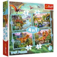 Dinoszauruszok 4az1-ben puzzle szett - Trefl