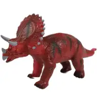 Dino World: Vinyl anyagú hangot adó Triceratops dinoszaurusz figura pamut töltéssel 35cm