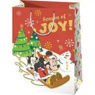 Mickey egér karácsonyi gigant méretű ajándéktáska 40x56x20cm