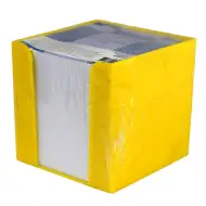 Jegyzettömb citromsárga tartóban 750 lapos 9x9x9cm
