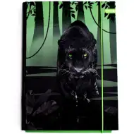 Spirit: Panther fekete párduc mintás gumis füzetbox A/4-es méretben
