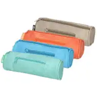 Spirit: Roller bőrhatású kétcipzáras hengeres tolltartó többféle változatban 21x7,5cm