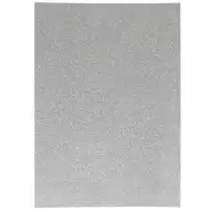 Spirit: Öntapadós csillámos dekorációs habszivacs lap ezüst színben A/4 1db