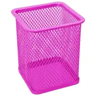 Spirit: Neon pink fémhálós szögletes ceruzatartó