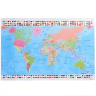 Spirit: Világtérkép zászlókkal asztali könyöklő 60x40cm