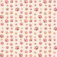 Pasztell rózsaszín tappancsos csomagolópapír 100x70cm