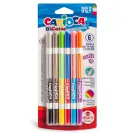 Kétszínű filctoll készlet 6db - Carioca