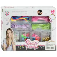 Beads Design: Ékszerkészítő gyöngy szett színes fonalakkal és gyöngyökkel