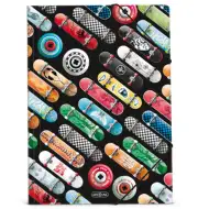 Ars Una: Rollin' Mania gördeszka mintás gumis mappa A/4-es méret