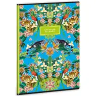 Ars Una: Catalina Estrada Iguana Jungle extra kapcsos négyzethálós kockás füzet 40 lapos A/4