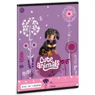 Ars Una: Cute Animals - Puppy tacskós 2.osztályos vonalas füzet A/5