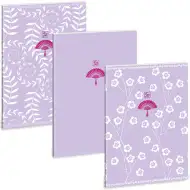 Ars Una: Soft Touch Purple Spring extra kapcsos sima füzet A/4