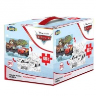 Verdák 2az1-ben színezhető 48db-os puzzle