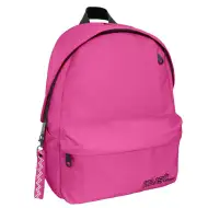 Must: Lekerekített pink négyrekeszes iskolatáska, hátizsák 32x17x42cm