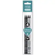 Ars Una: Háromszögletű fekete fa pöttyös HB grafitceruza csomag 4db-os