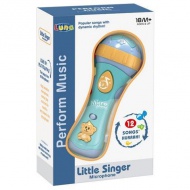 Zenélő majmos mikrofon hanggal kék színben