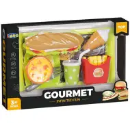 Gourmet szendvicsbár menü tálcával
