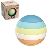 Labda 6db-os toronyépítő játék 12cm