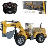 RC Távirányítós exkavátor markoló munkagép fényeffektekkel 1/30-as méretarányban 24cm