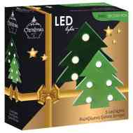 Fa fenyőfa LED-es asztali dísz