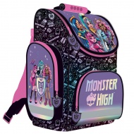 Monster High fekete-lila ergonomikus iskolatáska, hátizsák 35,5x27,5x16cm