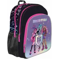 Monster High fekete iskolatáska, hátizsák 38x30x18cm