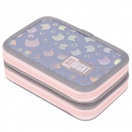 St.Right Silver Cats háromszintes kihajtható tolltartó