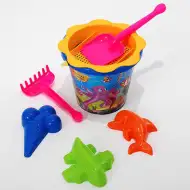 7 részes homokozó szett 3 formával