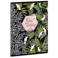 Ars Una: Floral Kakadu négyzethálós füzet A/5 40lapos