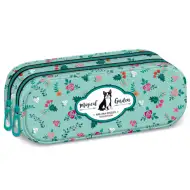 Boston Terrier dupla cipzáras tolltartó