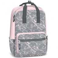 Ars Una: Cosmopolis Marble márványos fogantyús iskolatáska, hátizsák 28x42x13cm