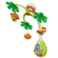 Állatos kiságyforgó fénnyel és hanggal