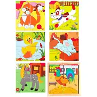 Fa mesekocka szett háziállatokkal