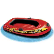 Felfújható gumicsónak piros színben - Intex