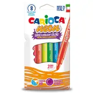 Fluoreszkáló neon színű filctoll 8 db-os készlet - Carioca