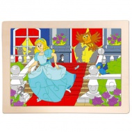 Hamupipőke 24 db-os fa puzzle