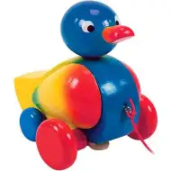 Húzható kiskacsa fajáték kék színben