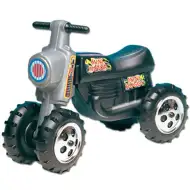 Lábbal hajtós fekete cross motor 4 kerékkel - D-Toys