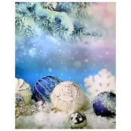 Ajándéktáska Karácsonyi díszek mintázattal 26x32x12,5cm