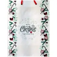 Ajándéktáska Merry Christmas mintázattal 17,5x22,5x9,5cm