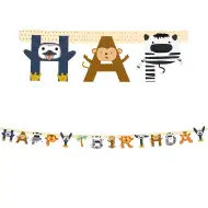 Vidám állatos party banner