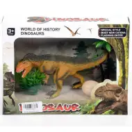 Allosaurus figura tojással és növényekkel