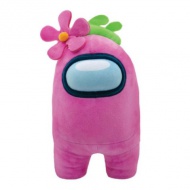Among Us rózsaszín 25cm-es plüss figura virággal
