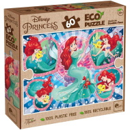 Ariel a kis hableány 2 az 1-ben 60db-os Eco puzzle és színező 70x50cm - Lisciani