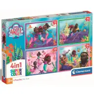Ariel a kis hableány 4 az 1-ben 12, 16, 20 és 24db-os puzzle - Clementoni
