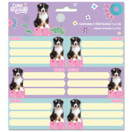 Ars Una: Cute animals Aussie kutyás csomagolt füzetcímke 3x6db