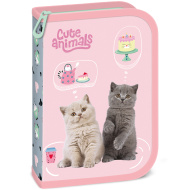 Ars Una: Cute animals tea party cicás kihajtható töltött tolltartó 12,8x19,3x3,6 cm