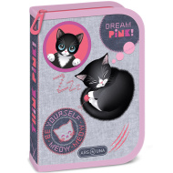 Ars Una: Think Pink cicás kihajtható töltött tolltartó 12,8x19,3x3,6 cm