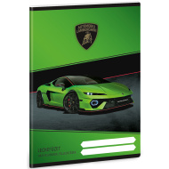 Ars Una: Zöld Lamborghini mintás leckefüzet 38 lapos A/5