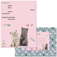 Ars Una: Cute Animals tea party cicás 10db-os meghívó szett borítékkal